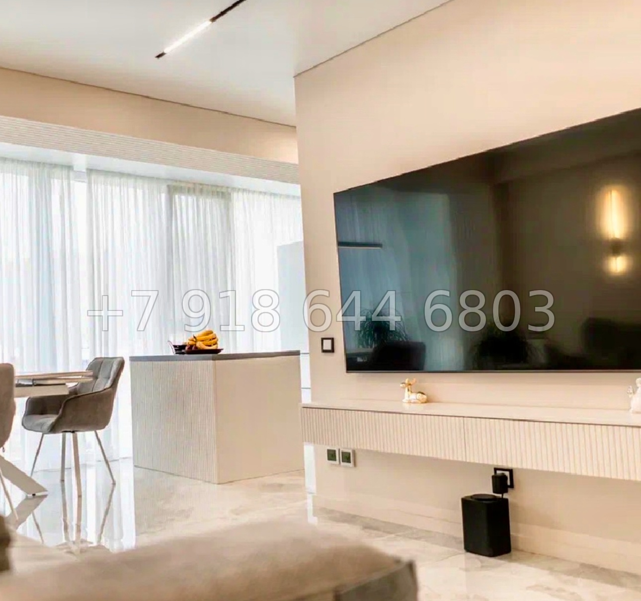 № 129р. Трёхкомнатная Квартира с хорошим ремонтом в Сочи ЖК Министерские озера  - миниатюра 8