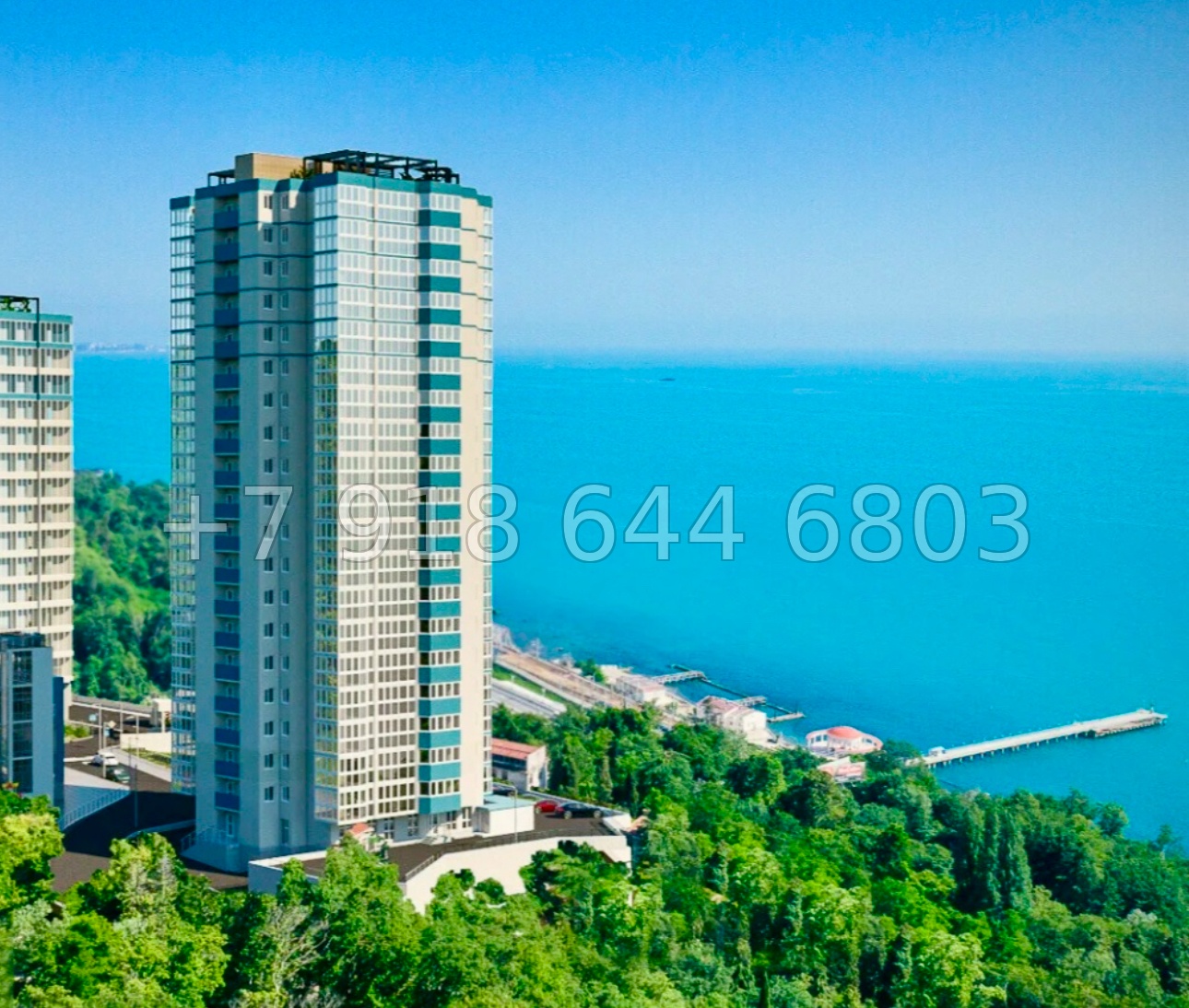 № 407 р. Двухкомнатная Квартира у моря в Сочи ЖК Южное море  - миниатюра 15