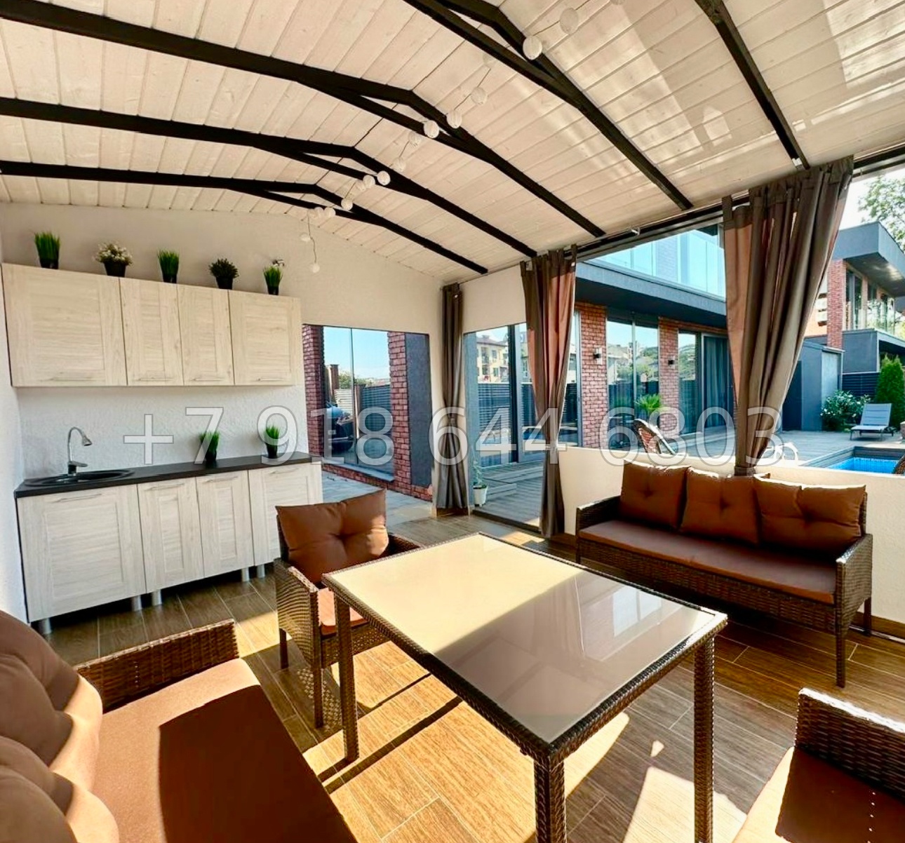 № 222 Б. Дом с хорошим ремонтом и бассейном в Адлере  - миниатюра 5