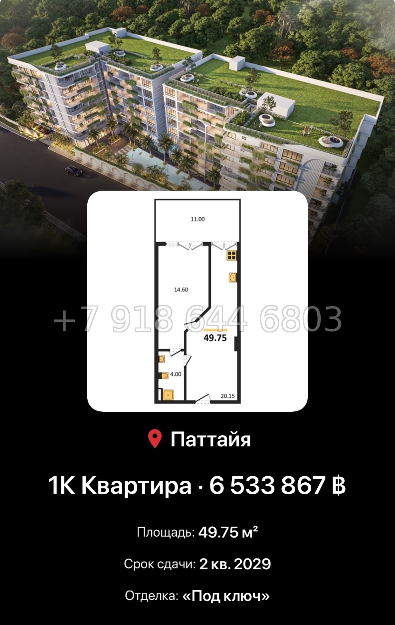 № 2. Avenue Boutique Condominium Паттайя  - миниатюра 44