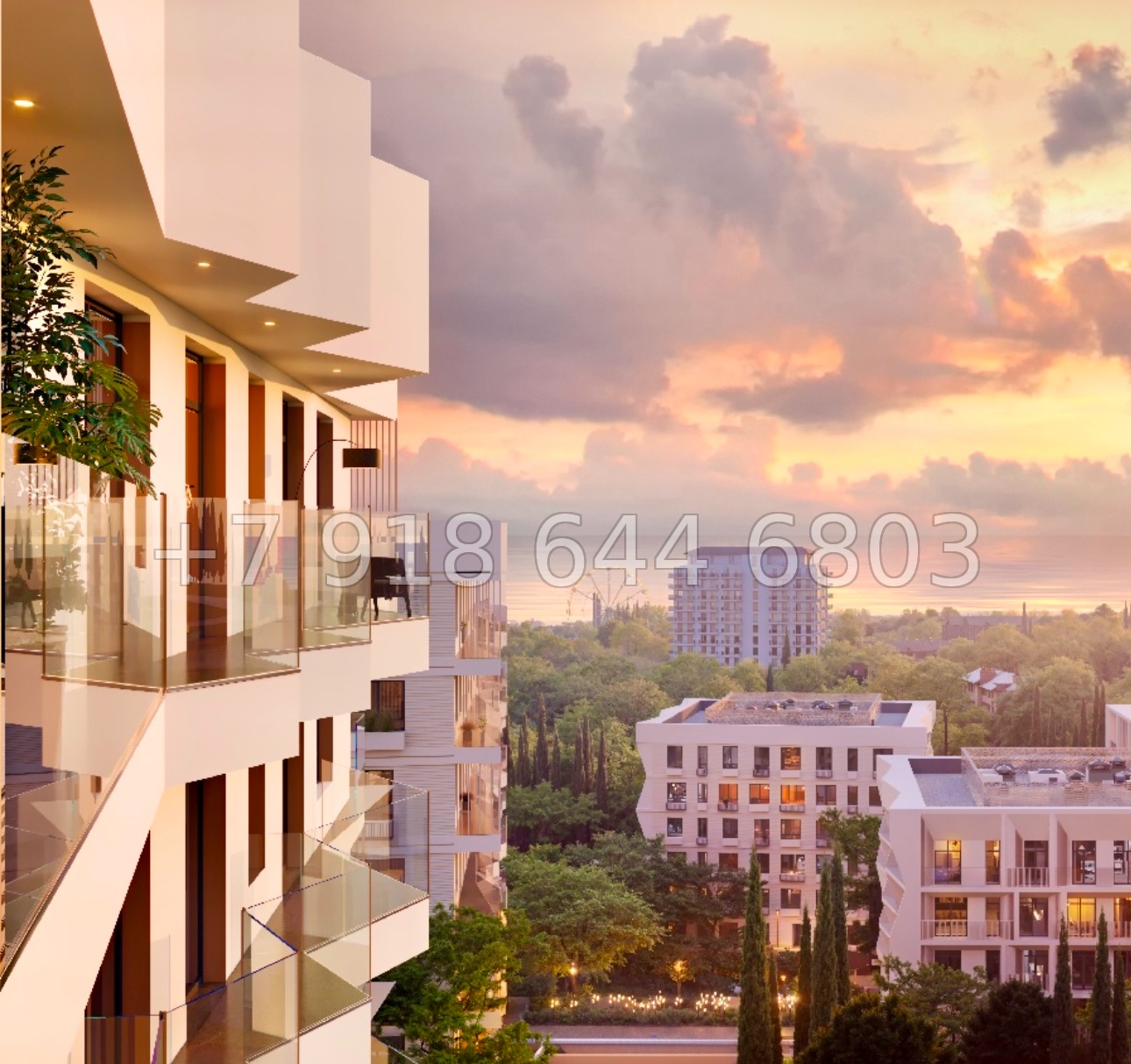 № 6ю. Квартиры у моря в Алуште. Дома Бизнес класса. ЖК Парковая Резиденция  - миниатюра 32