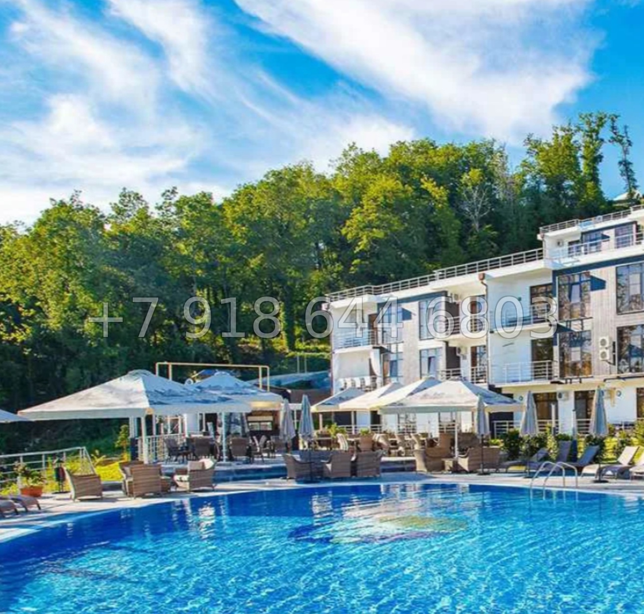 № 477 р. Квартира с видом на море в Сочи и с бассейном  - миниатюра 7