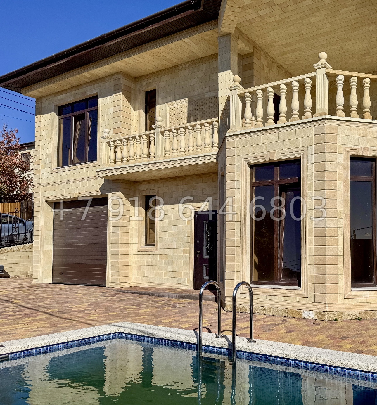 № 68 Б. Дома с бассейном из дагестанского камня в Адлере  - миниатюра 2