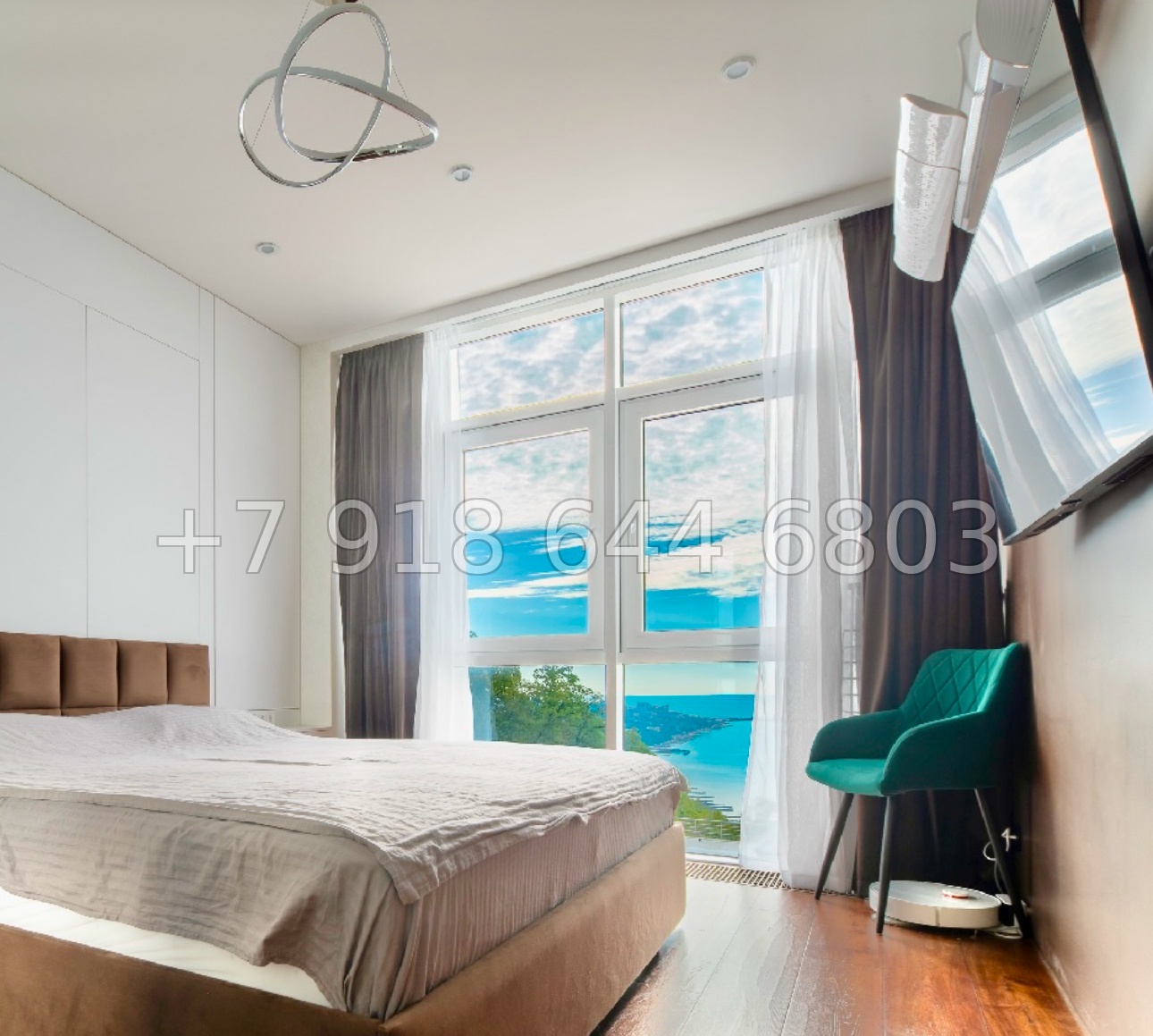 № 477 р. Квартира с видом на море в Сочи и с бассейном  - миниатюра 40