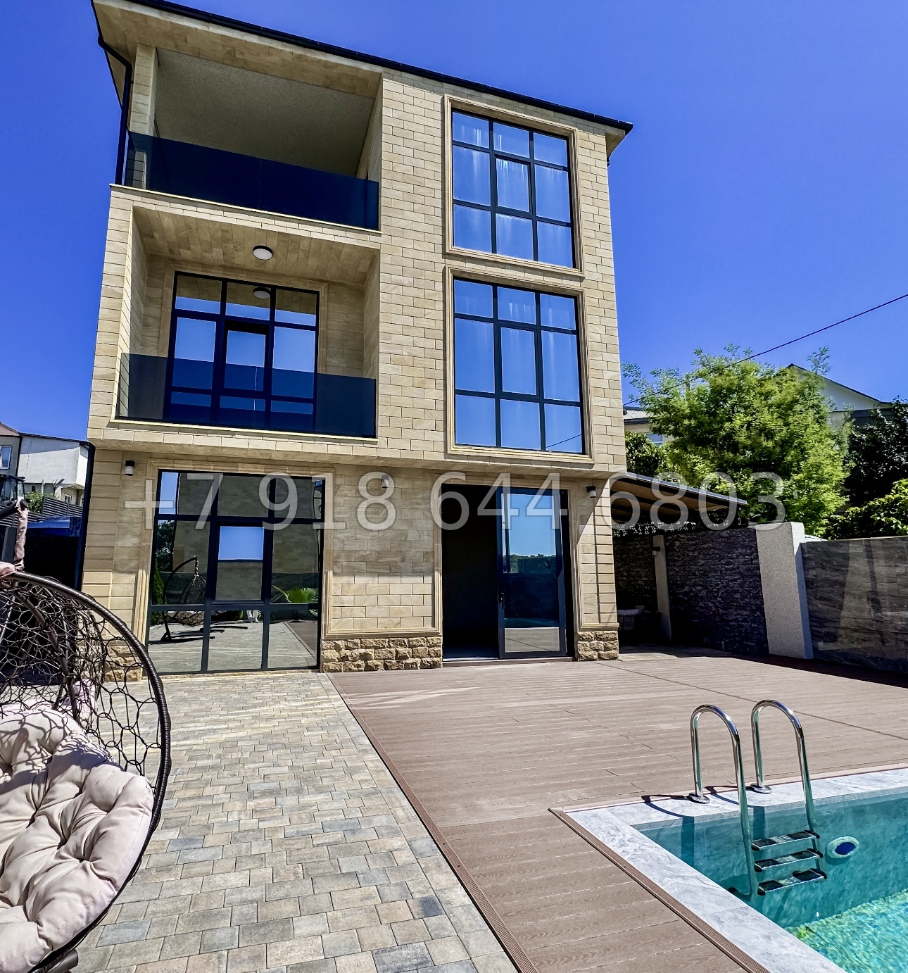 № 21 Б. Два дома с бассейном в Адлере  - миниатюра 2