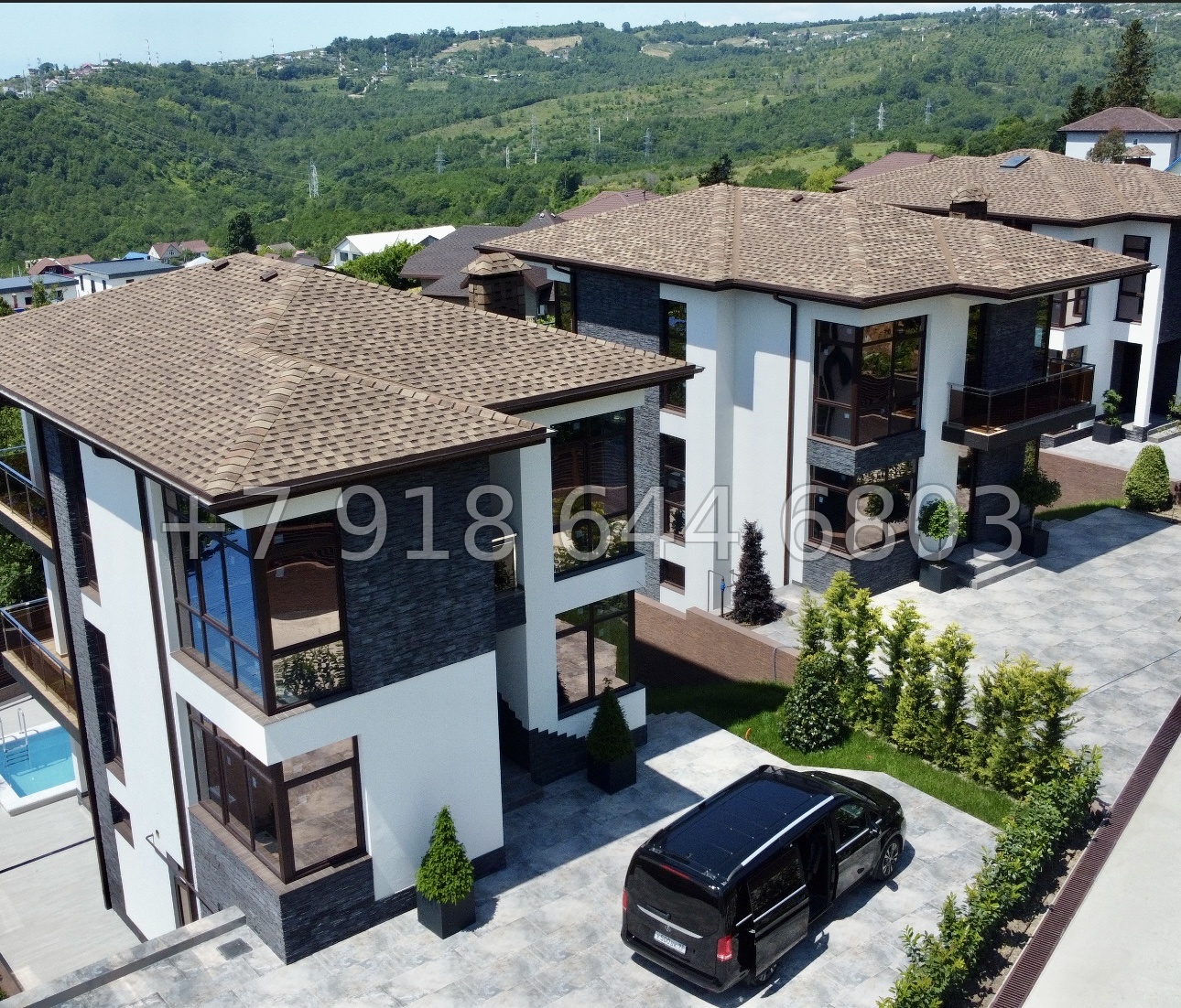 № 83 Б. Три дома с бассейном на выбор в Адлере  - миниатюра 2