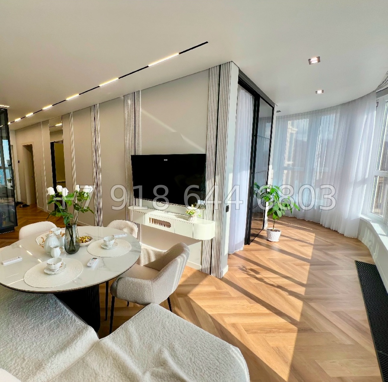 № 375 р. Трёхкомнатная квартира с прямым видом на Чёрное море в городе Сочи  - миниатюра 5