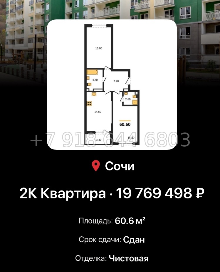 № 7. ЖК Флора Сочи Кудепста - миниатюра 28