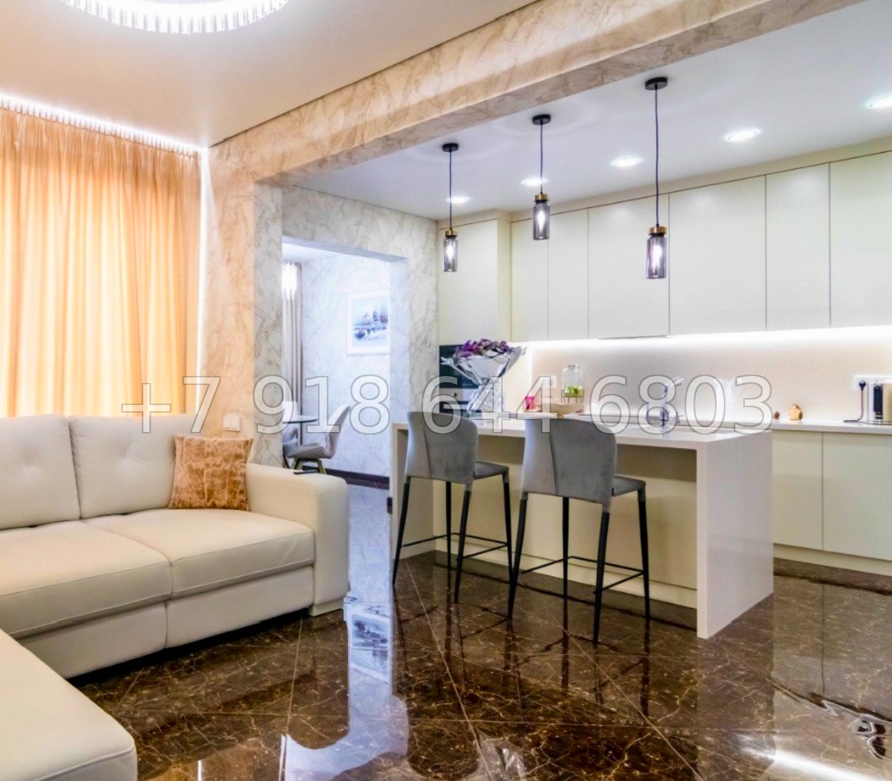 № 14 е. Трёхкомнатная Квартира в центре города Сочи ЖК Огни Сочи  - миниатюра 25