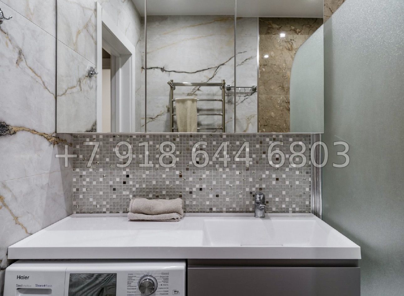 № 73р. Дорогой ремонт. Квартира в центре Сочи. ЖК Роз Дель Мар - миниатюра 12