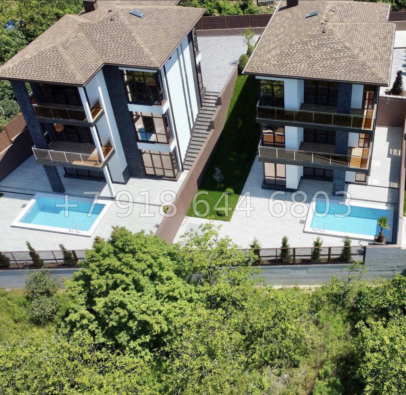 № 83 Б. Три дома с бассейном на выбор в Адлере  - миниатюра 17