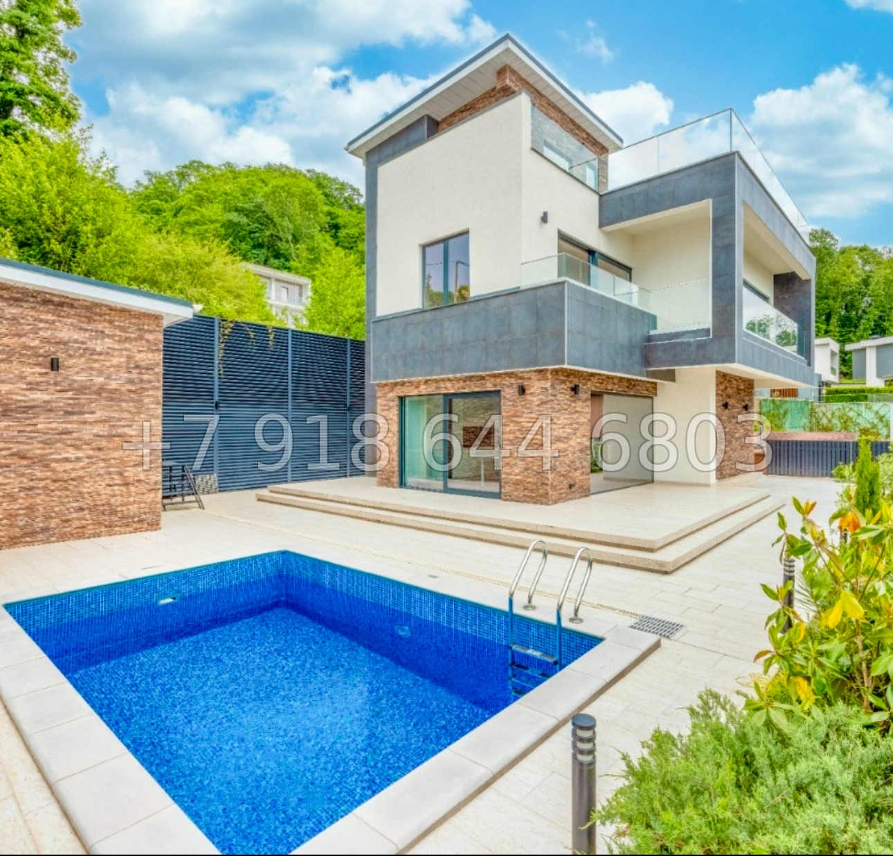 № 61 в. Коттедж с бассейном и новым ремонтом в Сочи Хоста - миниатюра 1