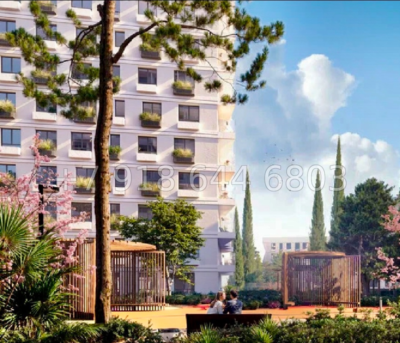 № 6ю. Квартиры у моря в Алуште. Дома Бизнес класса. ЖК Парковая Резиденция  - миниатюра 35