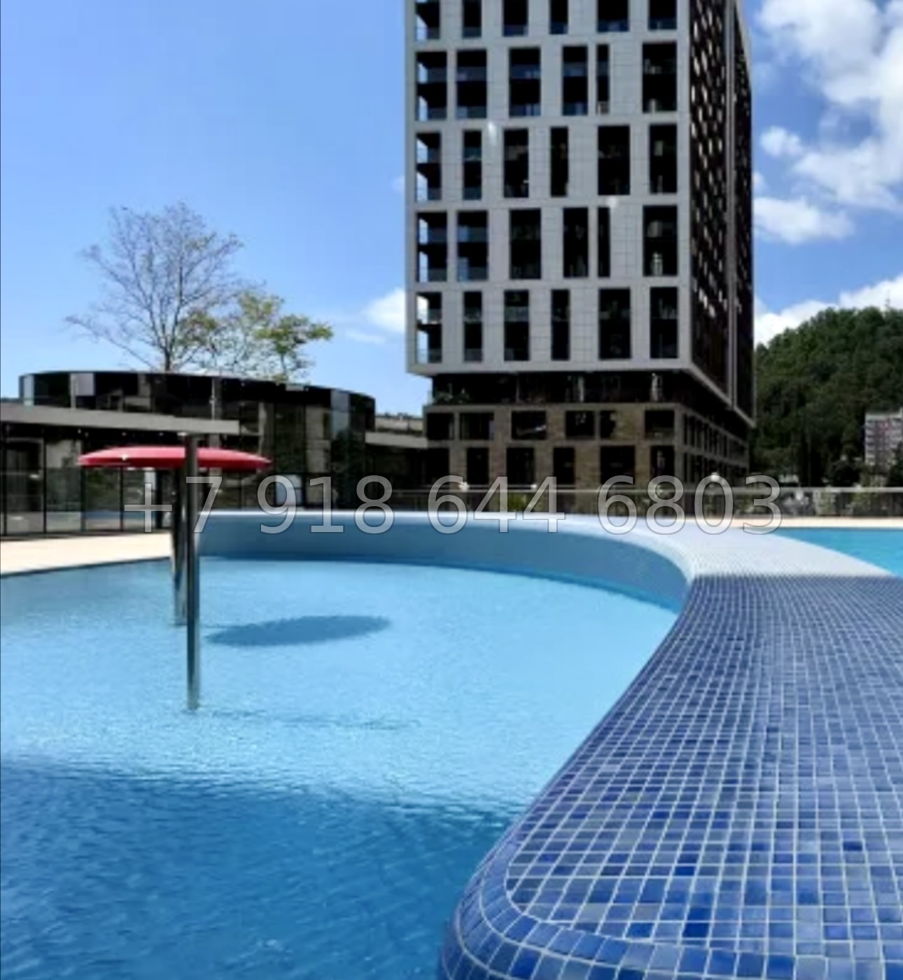 № 8п. Квартира в доме бизнес класса с бассейном в Дагомысе Сочи  - миниатюра 1