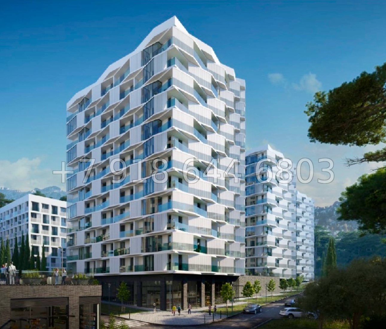 № 6ю. Квартиры у моря в Алуште. Дома Бизнес класса. ЖК Парковая Резиденция  - миниатюра 1