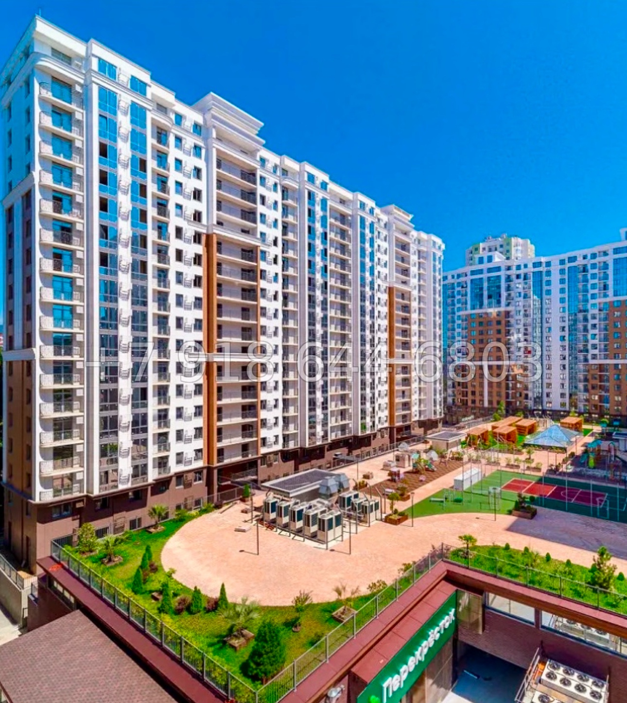 № 45р. Двухкомнатная Квартира в популярном Жилом Комплексе в центре города Сочи.  - миниатюра 12