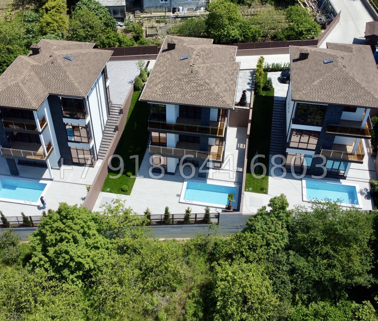 № 83 Б. Три дома с бассейном на выбор в Адлере  - миниатюра 16