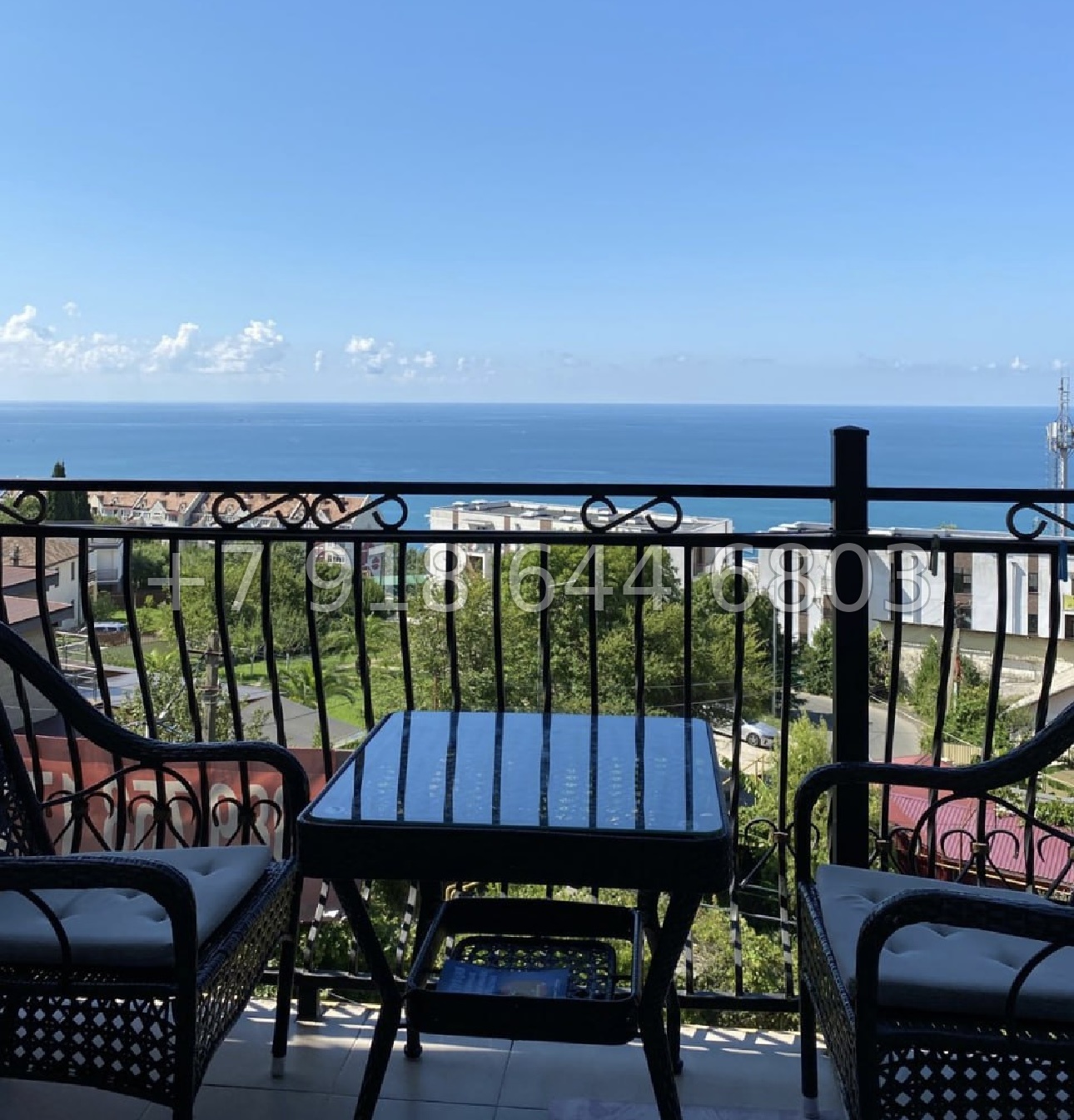 № 297 р. Трёхкомнатная Квартира с видом на море и с бассейном в Сочи Хосте - миниатюра 3