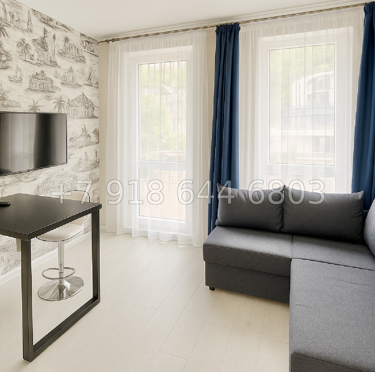 № 6п. Квартира с бассейном в Адлере  - миниатюра 5