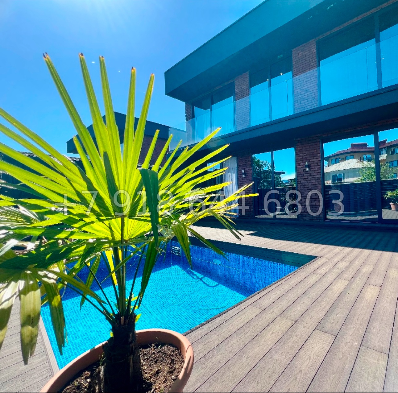 № 222 Б. Дом с хорошим ремонтом и бассейном в Адлере  - миниатюра 1