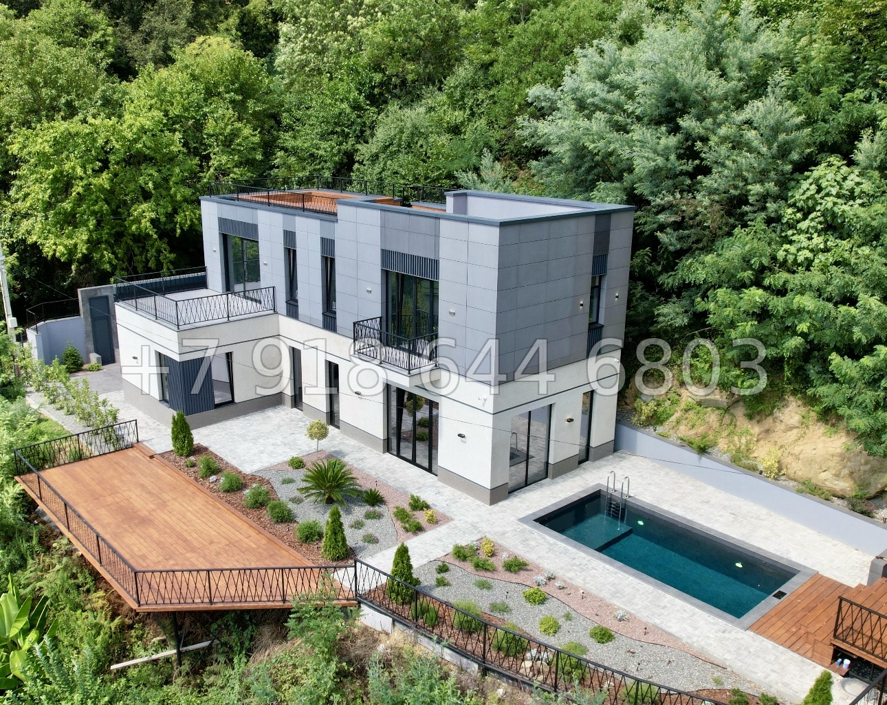 № 70 Б. Самый роскошный дом в Адлере с красивым видом  - миниатюра 1