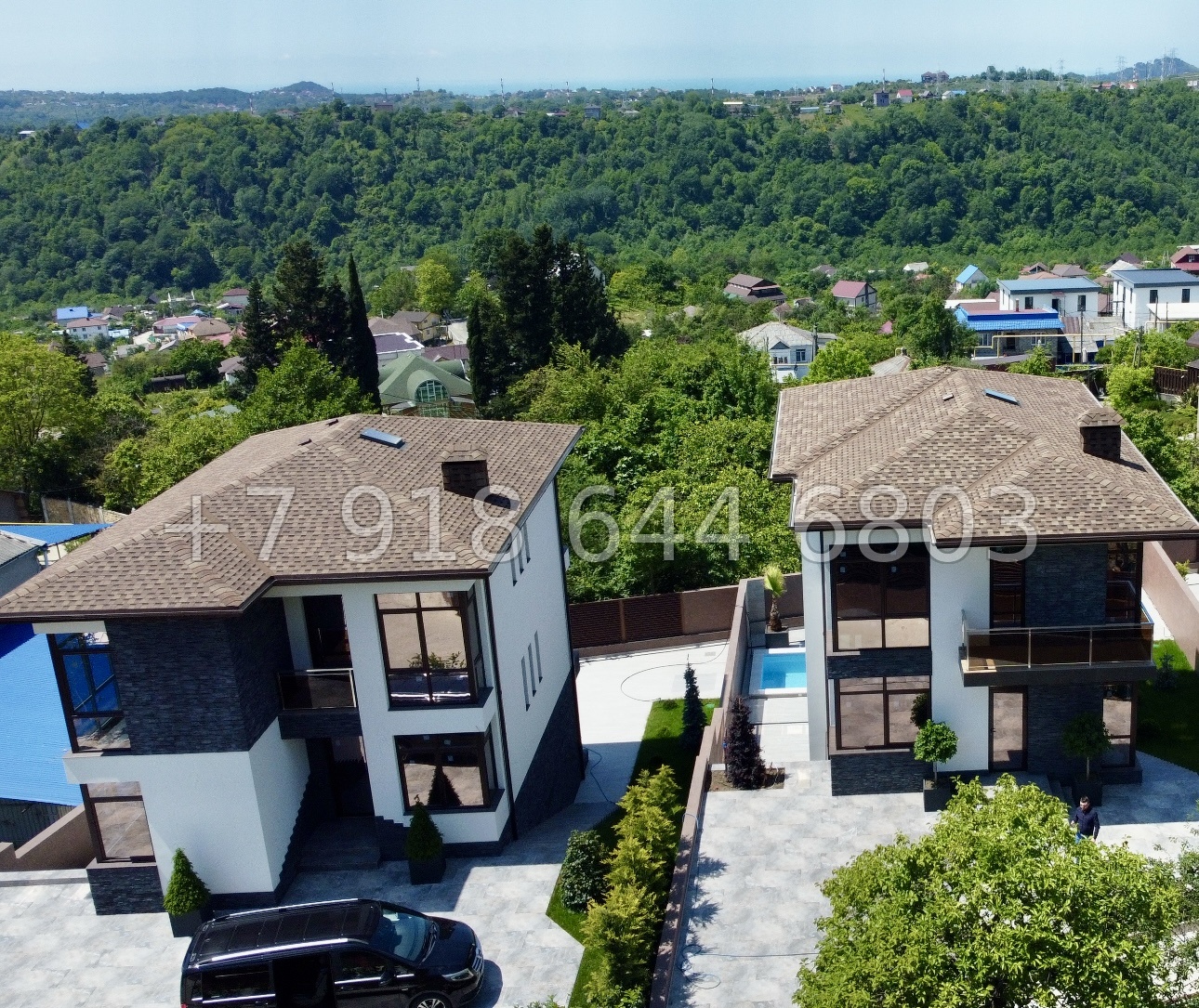 № 83 Б. Три дома с бассейном на выбор в Адлере  - миниатюра 11