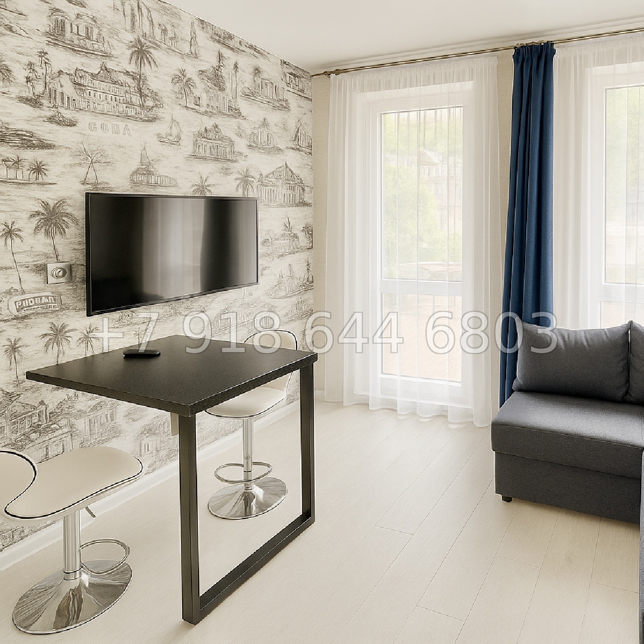 № 6п. Квартира с бассейном в Адлере  - миниатюра 3