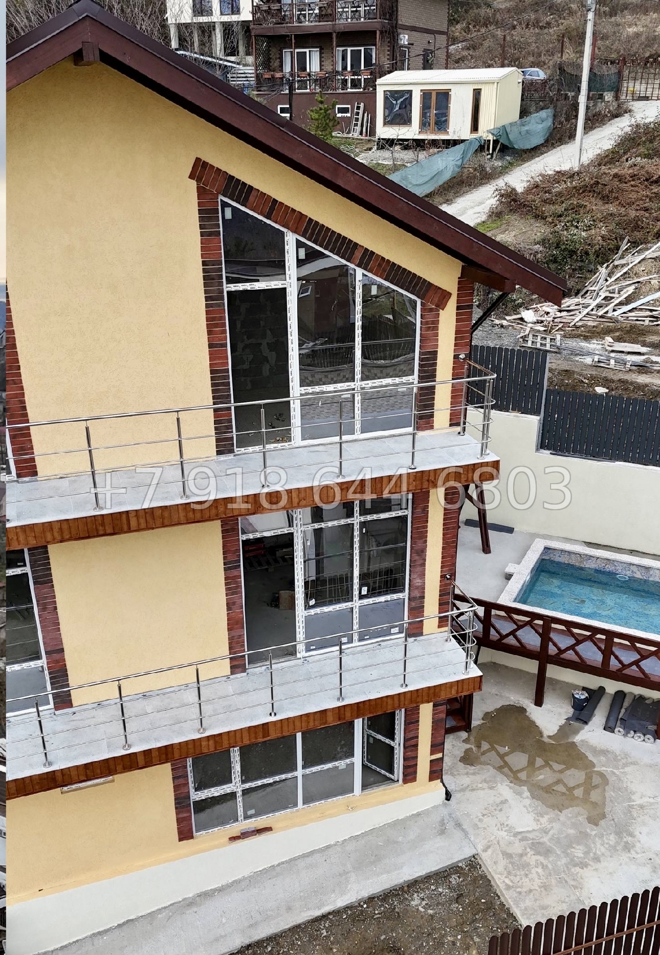 № 72А. Дом с бассейном в Адлере  - миниатюра 11