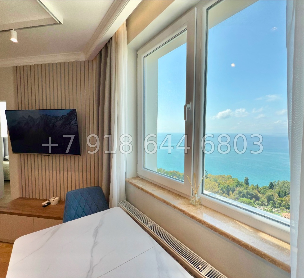 № 576 р. Двухкомнатная квартира с прямым видом на море в городе Сочи  - миниатюра 9