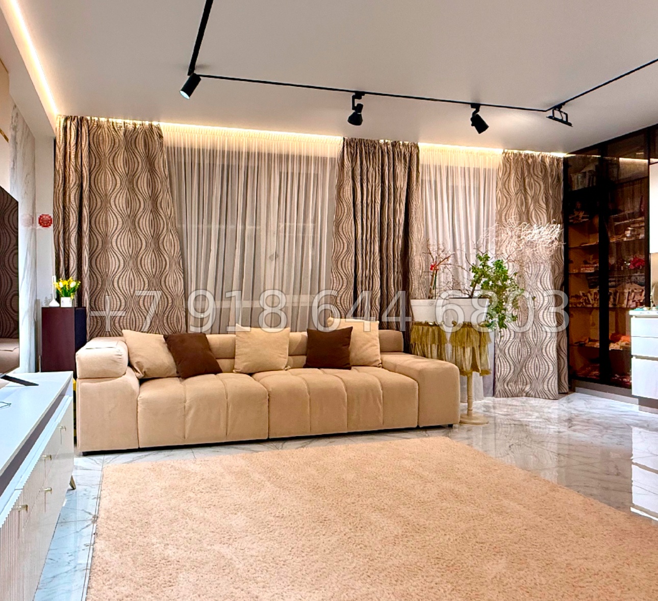 № 220 р. Трёхкомнатная Квартира в Адлере ЖК Кристалл  - миниатюра 2