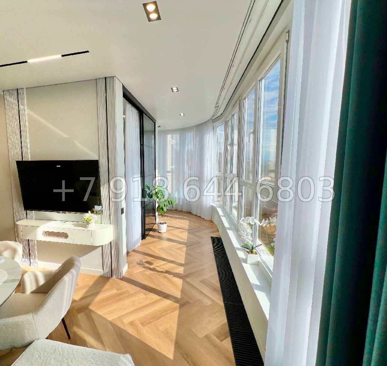 № 375 р. Трёхкомнатная квартира с прямым видом на Чёрное море в городе Сочи  - миниатюра 8