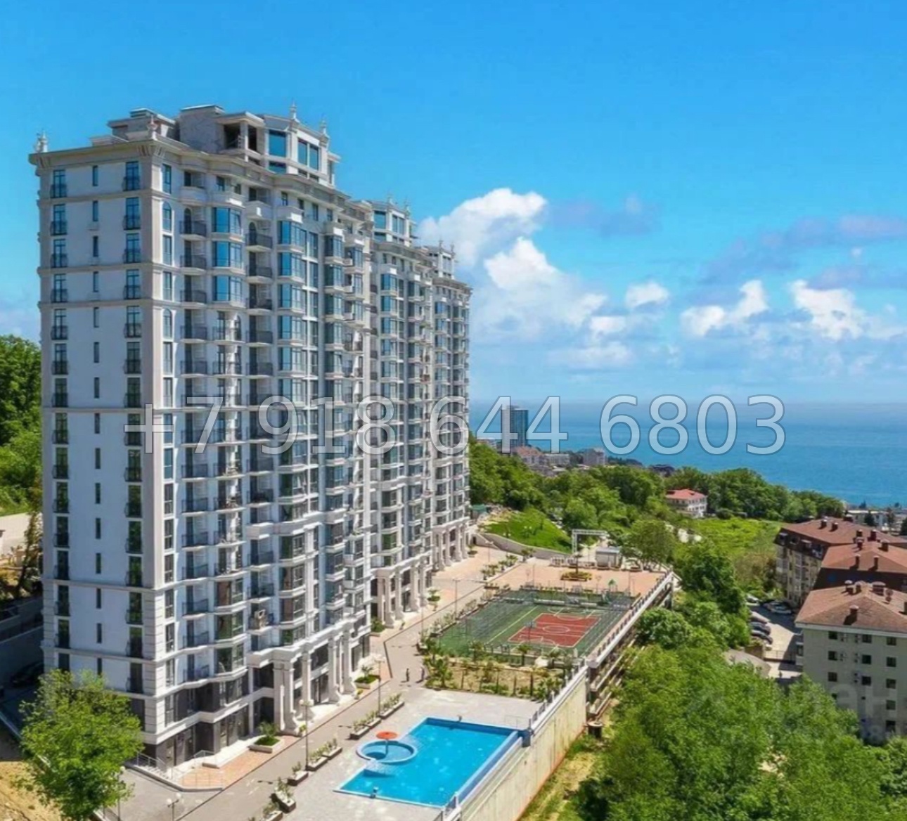 № 428 р. ЖК Меркато Сочи. Квартира с бассейном на территории  - миниатюра 25