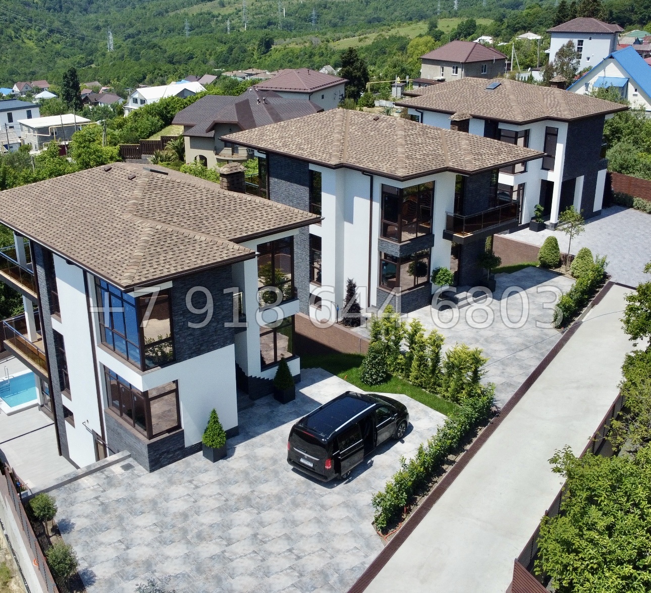 № 83 Б. Три дома с бассейном на выбор в Адлере  - миниатюра 19