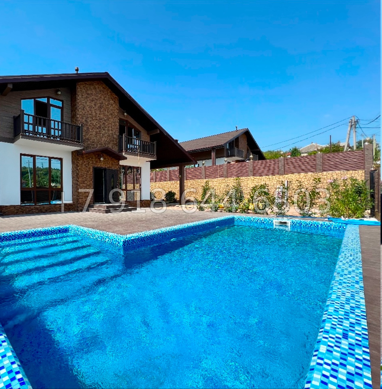 № 168 Б. Дом с большим бассейном в Адлере  - миниатюра 4