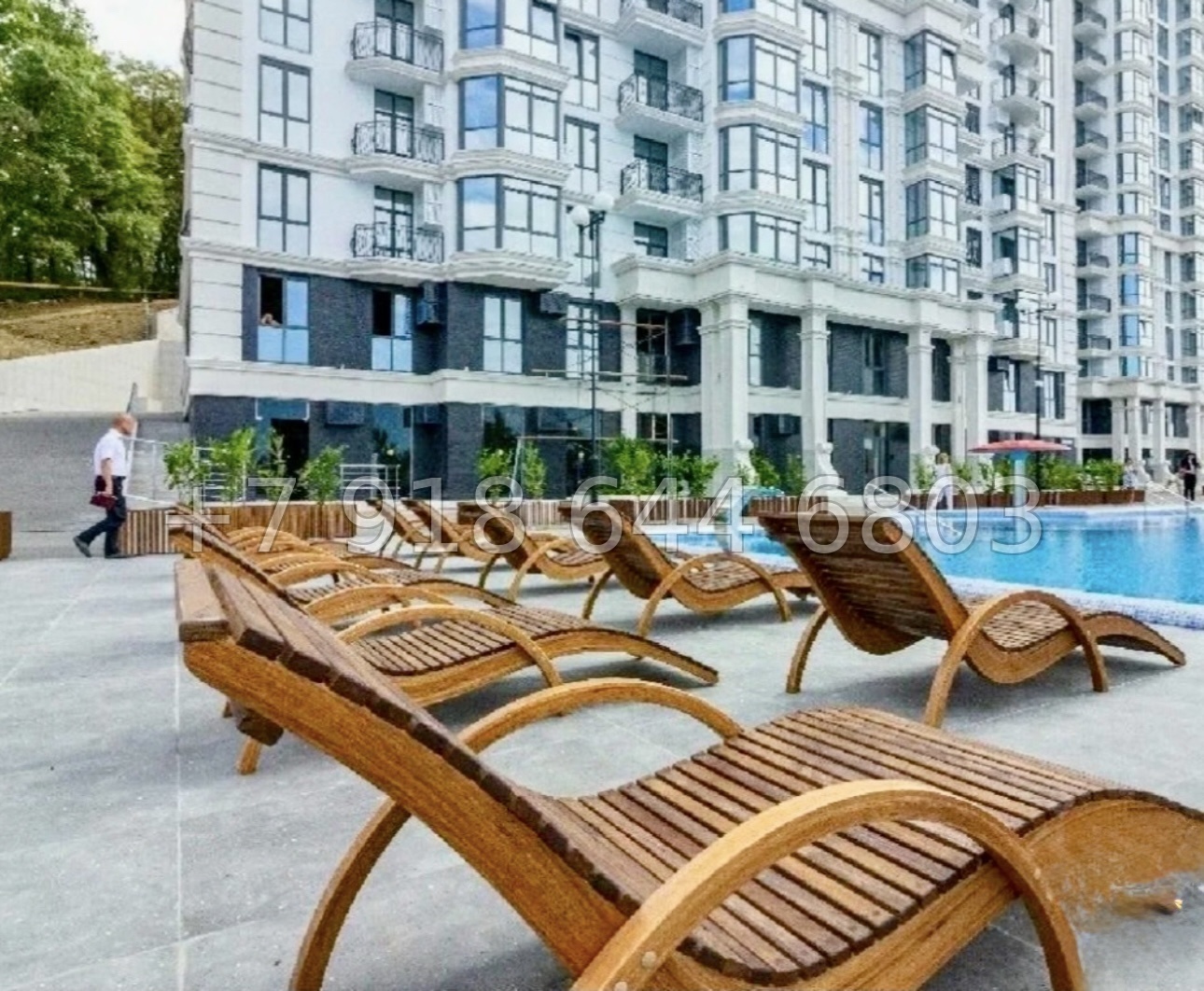 № 428 р. ЖК Меркато Сочи. Квартира с бассейном на территории  - миниатюра 24