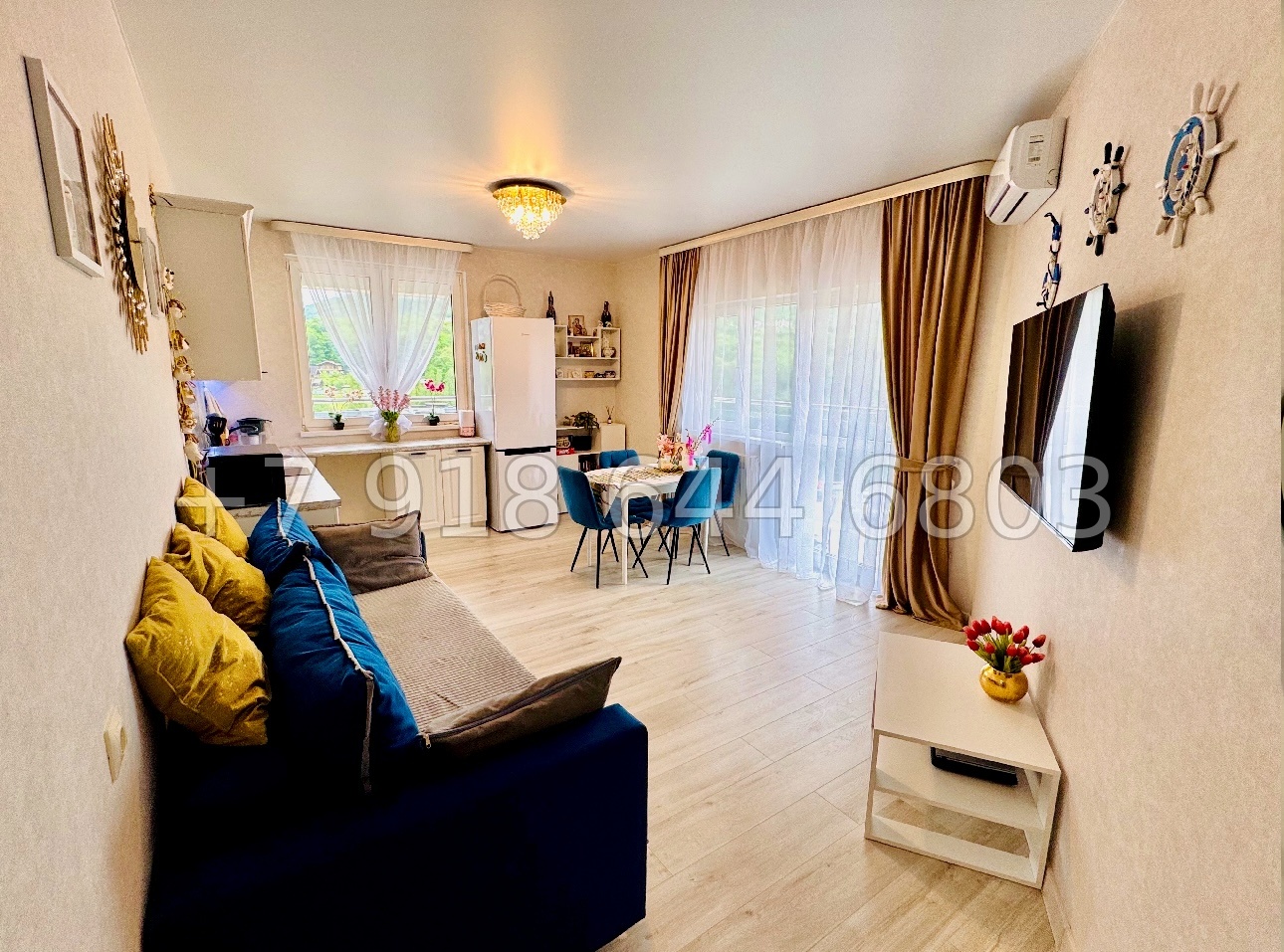 № 65р. Квартира с ремонтом в Сочи ЖК Дагомыс Каньон 2 - миниатюра 15