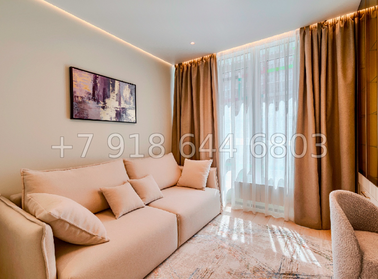 № 18р. Квартира с хорошим дорогим ремонтом в ЖК 123 Сочи  - миниатюра 14