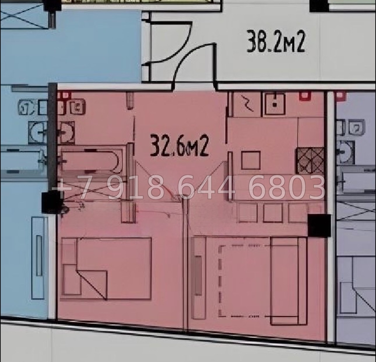 № 140 п. Квартира в городе Сочи  - миниатюра 8
