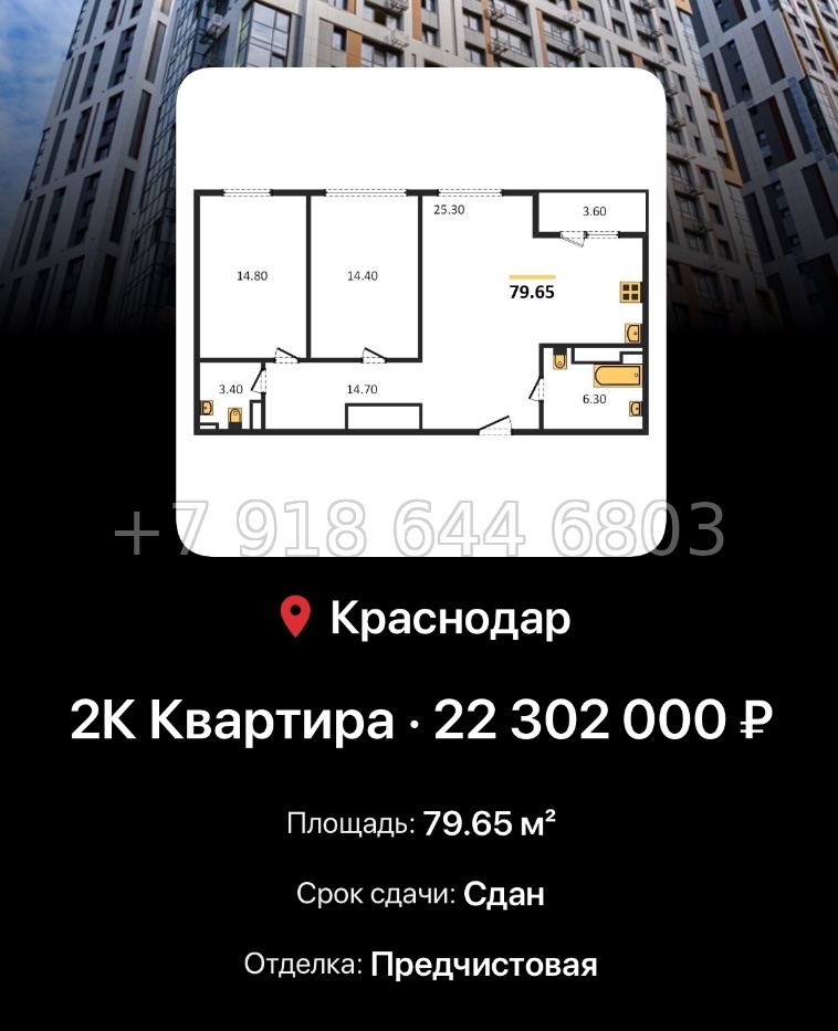 № 7. ЖК Все Свои Краснодар - миниатюра 78
