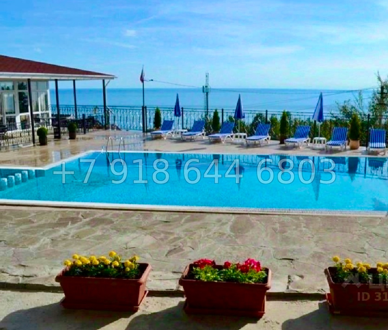 № 297 р. Трёхкомнатная Квартира с видом на море и с бассейном в Сочи Хосте - миниатюра 1