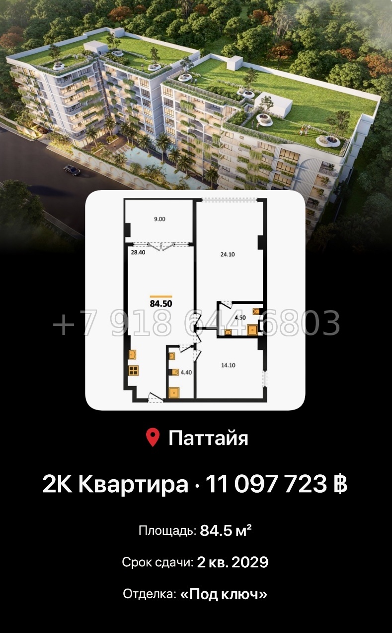 № 2. Avenue Boutique Condominium Паттайя  - миниатюра 52