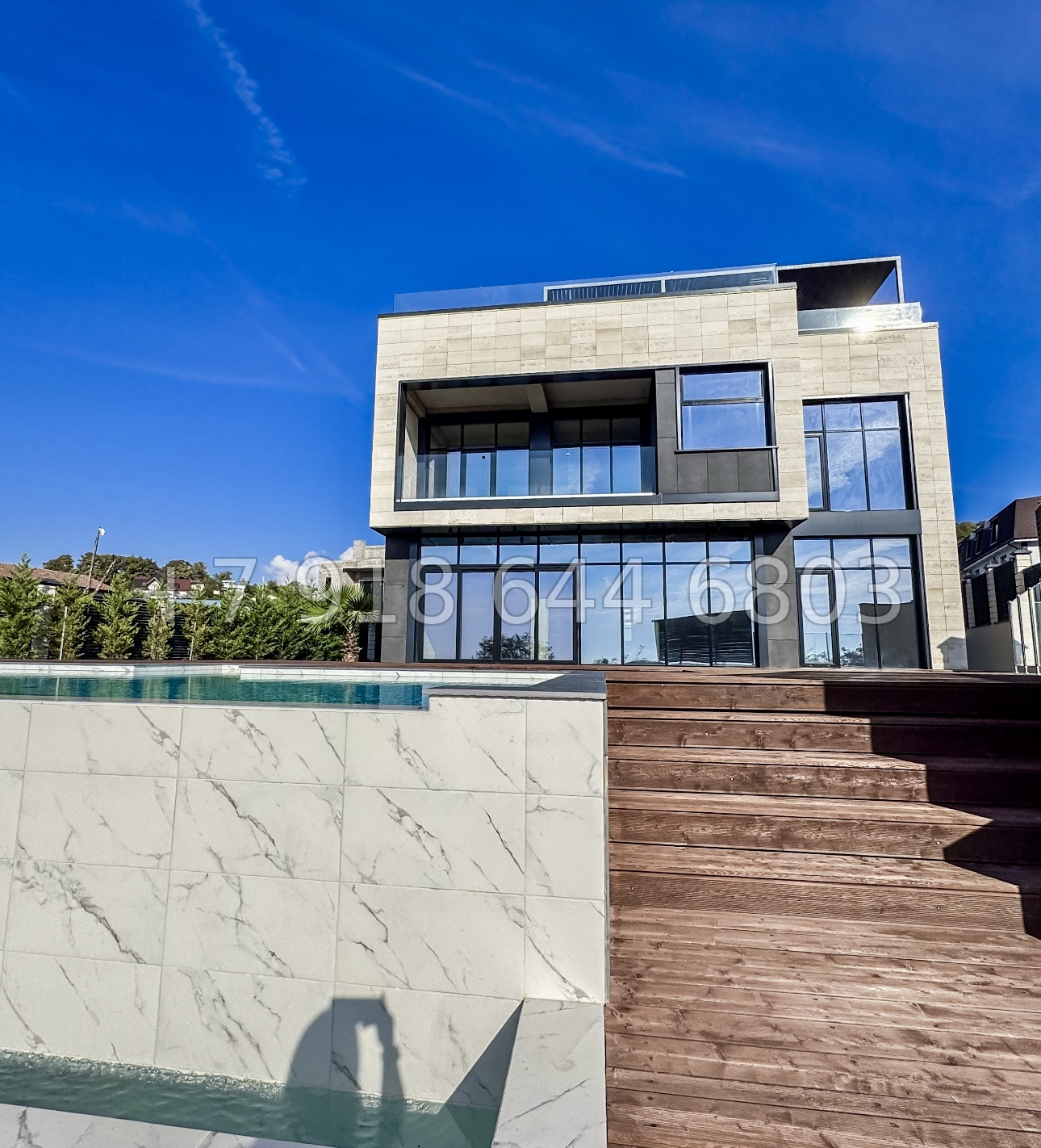 № 30 м. Роскошные две виллы с бассейном в Адлере  - миниатюра 13