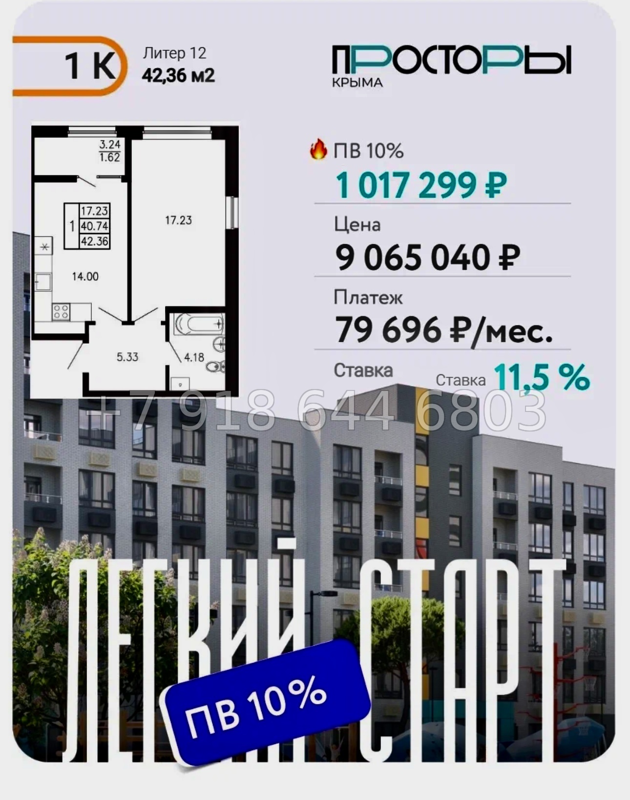 № 1 ю. ЖК Просторы Крыма. Рассрочка, ипотека, скидки  - миниатюра 59