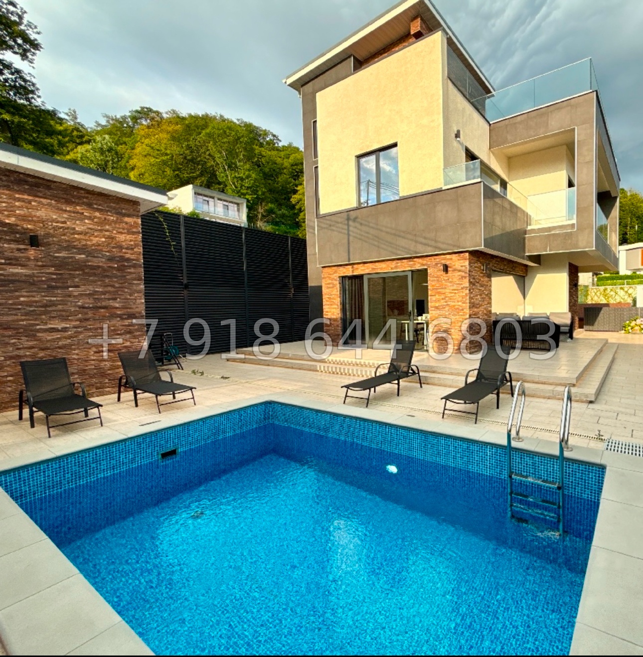 № 61 в. Коттедж с бассейном и новым ремонтом в Сочи Хоста - миниатюра 24