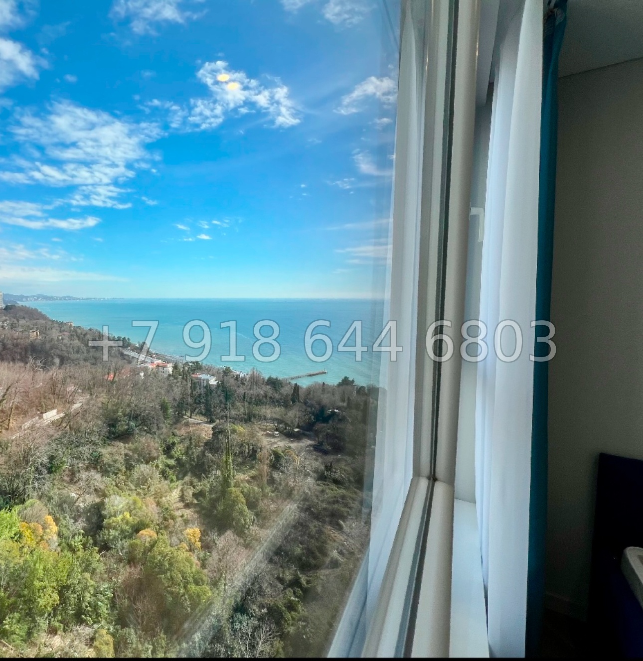 № 375 р. Трёхкомнатная квартира с прямым видом на Чёрное море в городе Сочи  - миниатюра 21