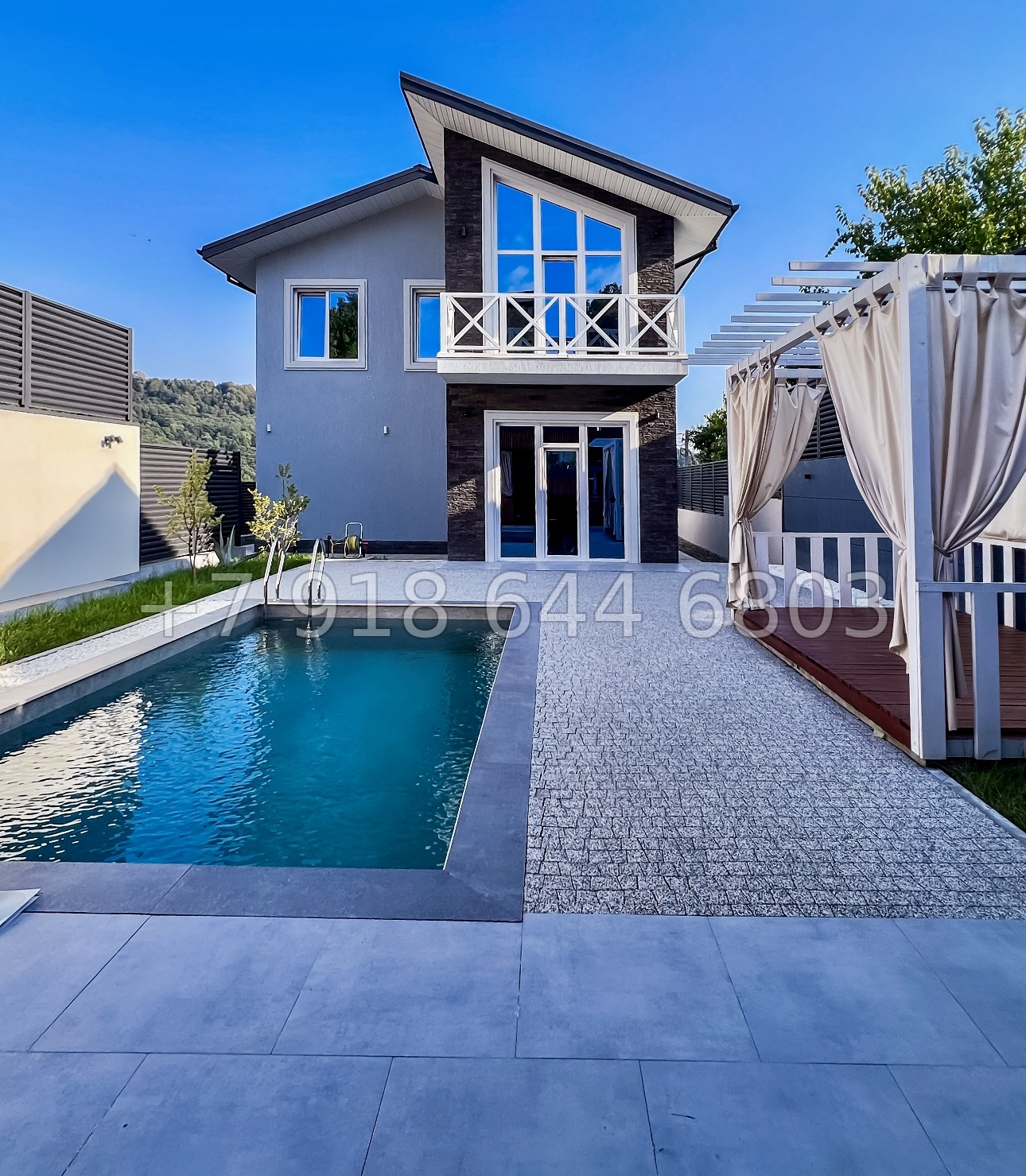 № 60 Б. Отличный дом с большим участком земли в Адлере с бассейном  - миниатюра 27