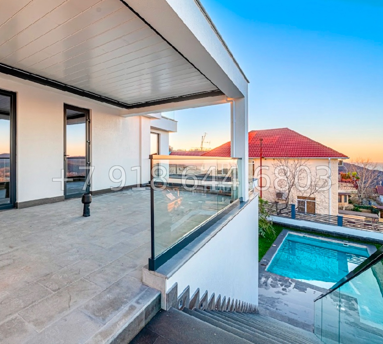 № 48 м. Три коттеджа с бассейном и с видом на море в Сочи  - миниатюра 15