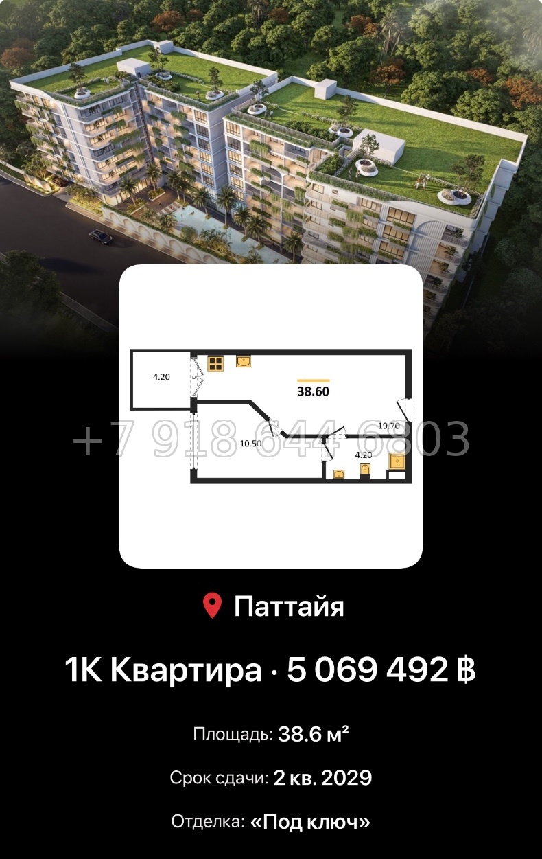 № 2. Avenue Boutique Condominium Паттайя  - миниатюра 46