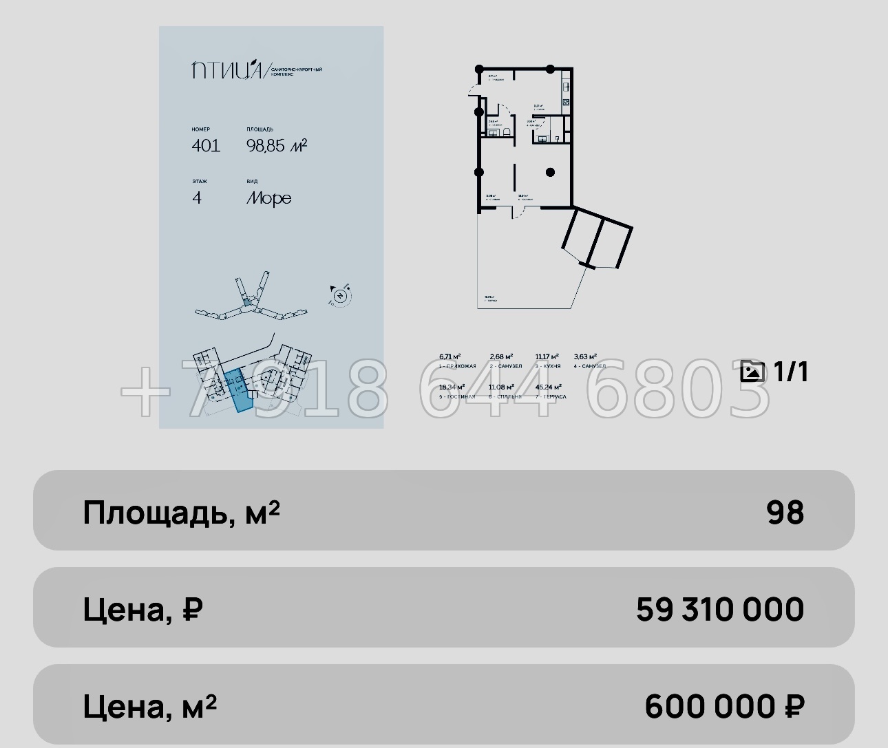 № 13 ю. АК Птица апартаменты которые растут постоянно в цене - миниатюра 27