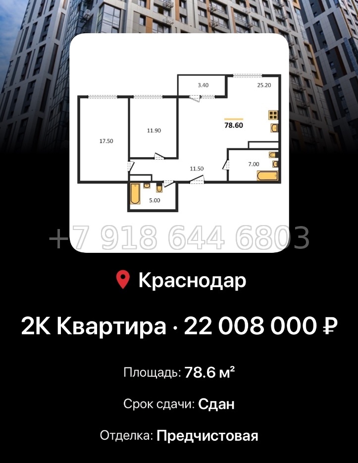 № 7. ЖК Все Свои Краснодар - миниатюра 70